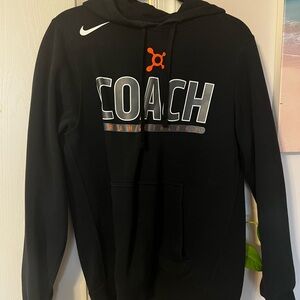 Nike Black and Orange Men's Coach Sweater